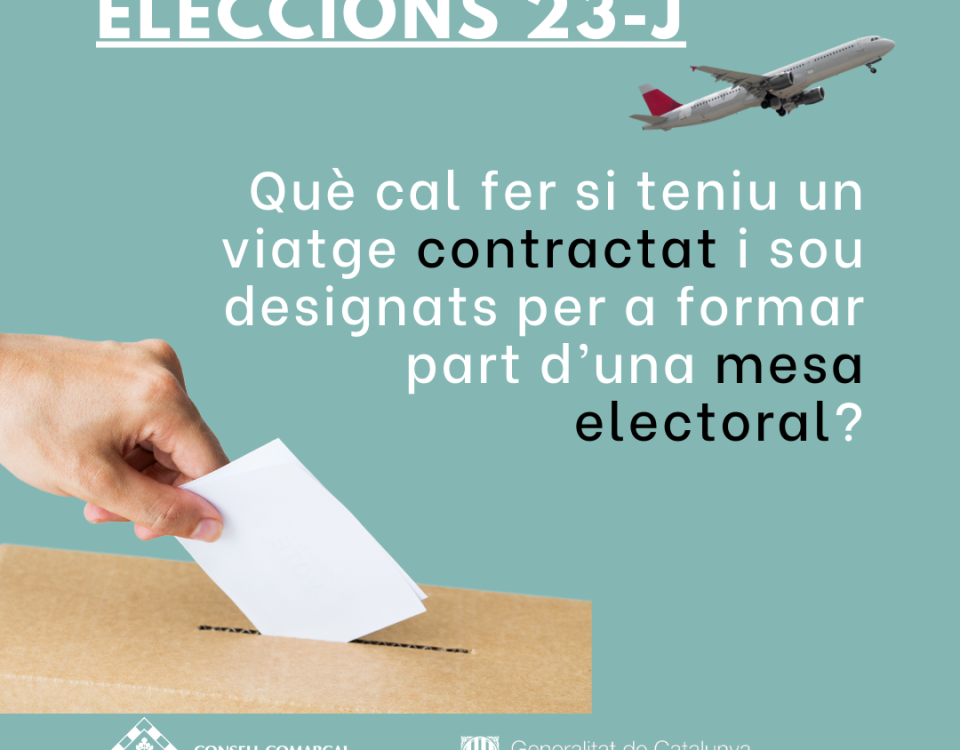 Recomanacions eleccions 23 de juliol - Oficina de Consum