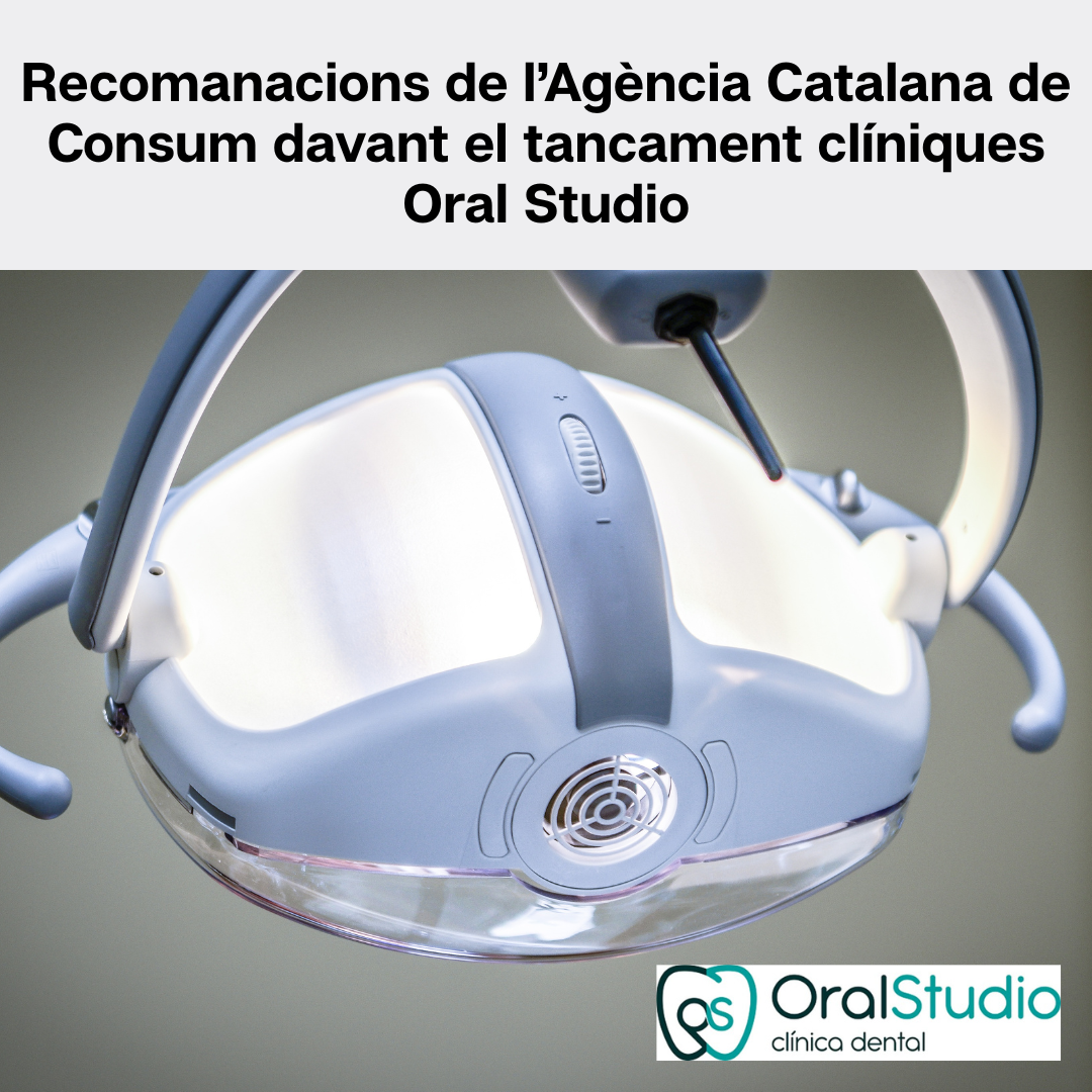Recomanacions de Consum pel tancament Oral Studio