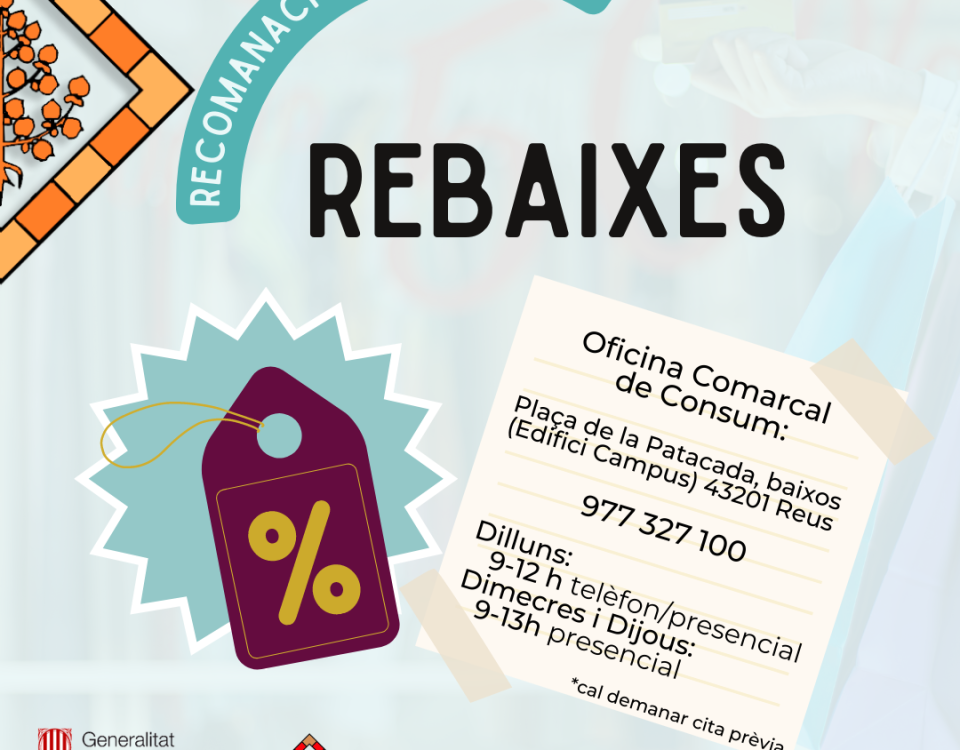 Recomanacions consum Rebaixes gener