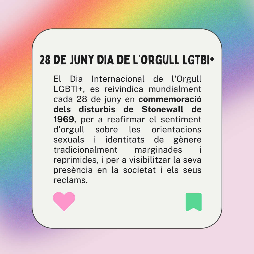 28J: Dia de l'orgull LGTBI+