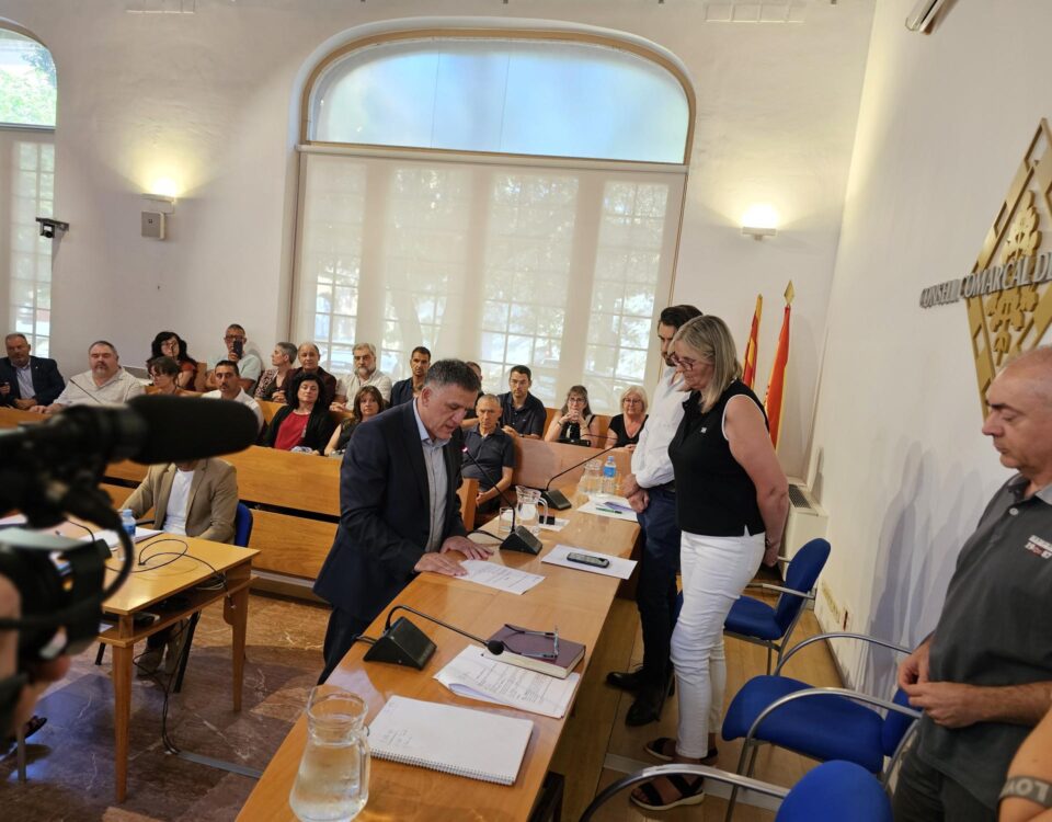 Joan Josep Garcia, prenent possessió del càrrec.