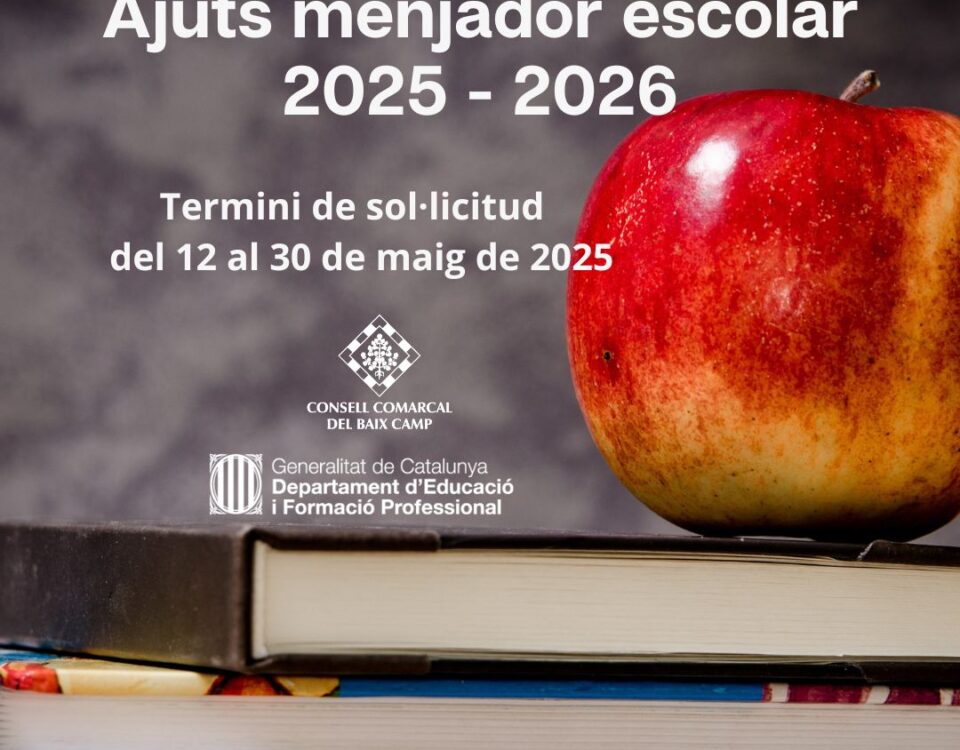 Ajuts de menjador 2025-2026