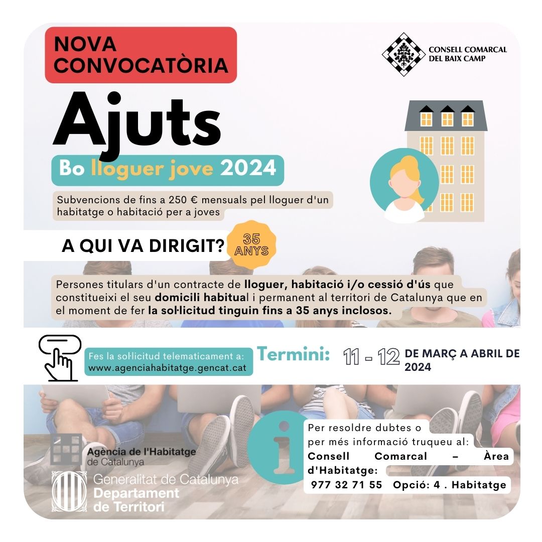 Manual per a la sol·licitud electrònica dels ajuts de lloguer per a joves de 35 anys o menys