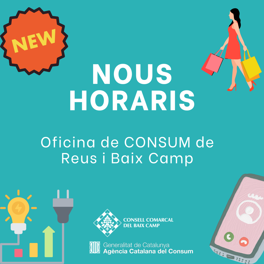 Nous horaris a l'Oficina de Consum de Reus i el Baix Camp