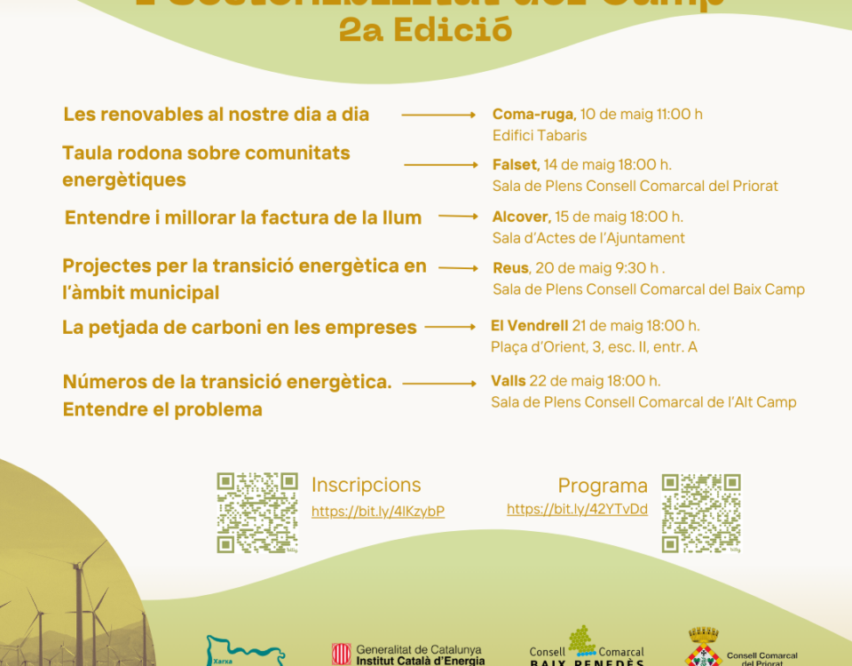 Jornades de Transició Energètica i Sostenibilitat del Camp de Tarragona